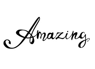 Amazing. Hand written doodle word