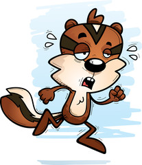 Exhausted Cartoon Male Chipmunk