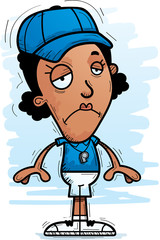 Sad Cartoon Black Woman Coach