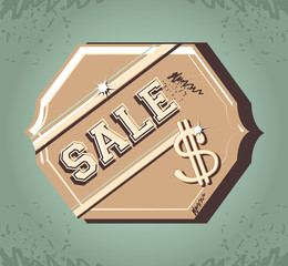 sale label style retro vector illustration design