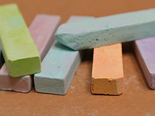 Multicolored crayons. Crayons for drawing. 