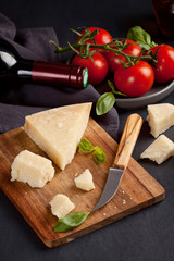 Traditional italian cheese parmesan