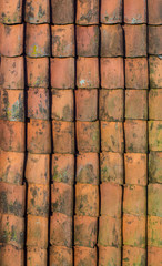 Weathered roof tiles