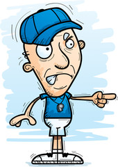 Angry Cartoon Senior Coach