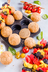 Weltmeister Burger brot in Ball form