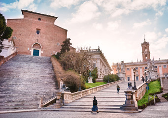 Basilica of Santa Maria in Aracoeli and Capitoline Hill (Campidoglio)