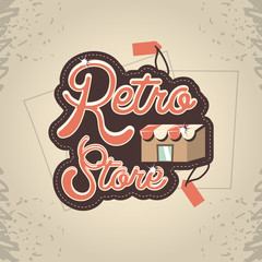 retro store building front vector illustration design
