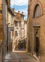 Scenic view in Urbino, city and World Heritage Site in the Marche region of Italy.