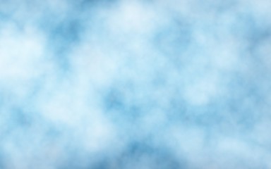 Background of abstract blue color smoke. The wall of blue fog