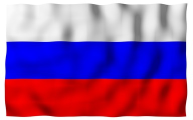 Fototapeta premium Waving flag of the Russian Federation. The National. State symbol of the Russian