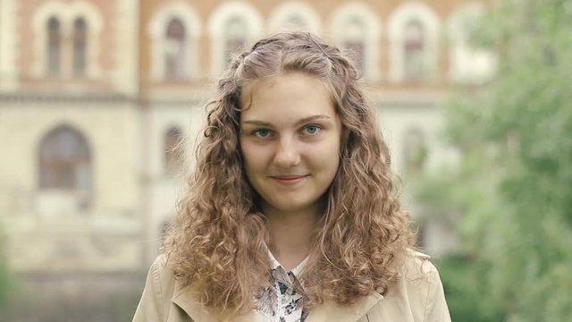 Portrait of College Student looking into the camera.