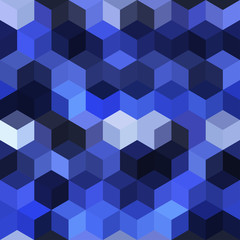 Hexagon grid seamless vector background. Stylized polygons six corners geometric design. Trendy colors hexagon cells pattern for game ui. Honeycomb shapes mosaic backdrop.