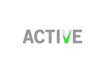 Creative Green Checkout Logo Text Symbol Illustration 