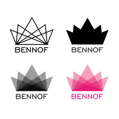 Linear Crown abstract Logo design vector template.Creative Business Logotype concept icon. Fashion logo
