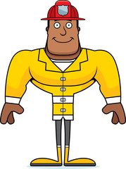Cartoon Smiling Firefighter