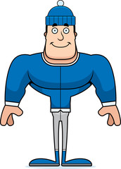 Cartoon Smiling Winter Man