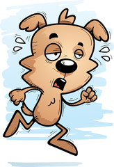 Exhausted Cartoon Male Dog