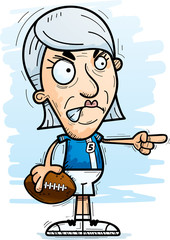 Angry Cartoon Senior Football Player
