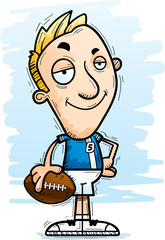 Confident Cartoon Football Player