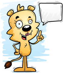 Cartoon Female Lion Talking