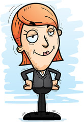 Confident Cartoon Businesswoman