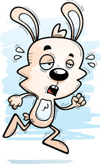 Exhausted Cartoon Male Rabbit