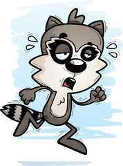 Exhausted Cartoon Male Raccoon