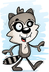 Cartoon Male Raccoon Walking