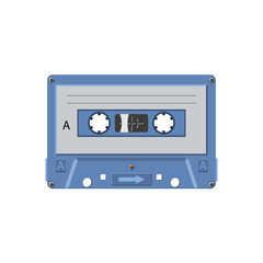 cassette tape vintage object on white background 