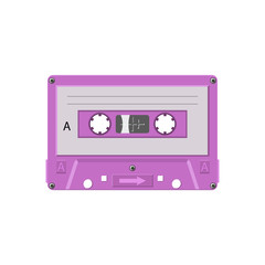 cassette tape vintage object on white background 