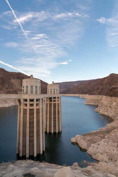 Colorado River and Blue Skies from Hoover Dam