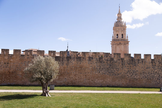 cathedral tower of village of burgo de osma