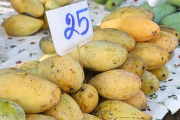 Ripe mango in street food