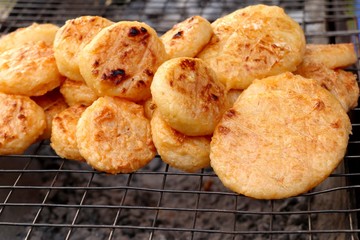 grilled sticky rice with egg
