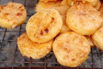 grilled sticky rice with egg