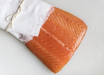 Fresh raw salmon food photography recipe idea