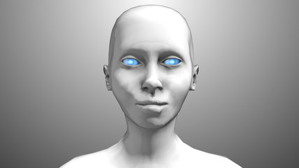 AI Artificial intelligence digital robotic brain deep learning computer machine