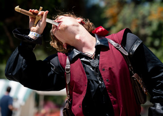 Sword Swallow Act Sideshow at Pirate Renaissance Festival