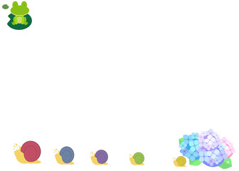 梅雨の生き物フレーム