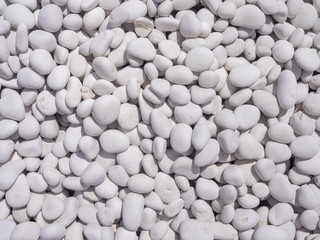 White pebbles, background, beach, sea