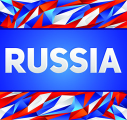 Russia banner template vector modern design, Russian flag colors.