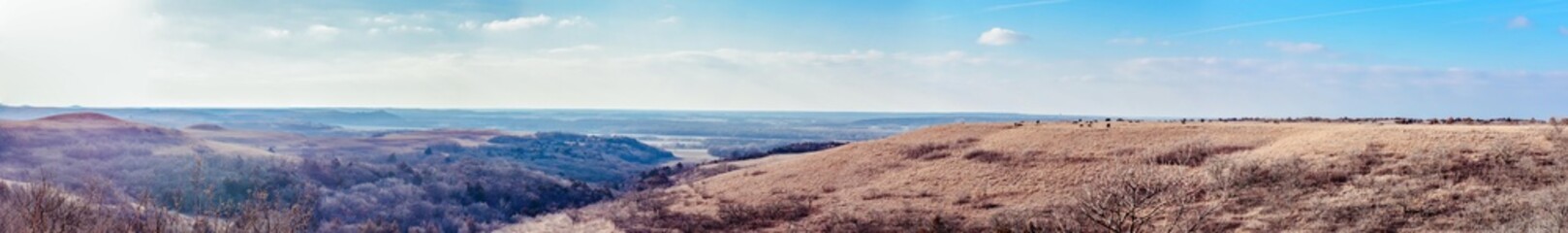 Flint hills Kansas Fall Panorama