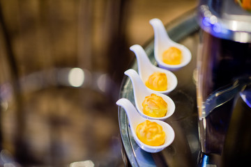 Glass shots pastry, wedding catering food, mini canapes food, tasty dessert, Beautiful decorate catering banquet table,  snacks and appetizers, wedding celebration