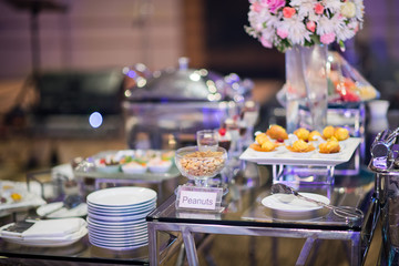 Glass shots pastry, wedding catering food, mini canapes food, tasty dessert, Beautiful decorate catering banquet table,  snacks and appetizers, wedding celebration