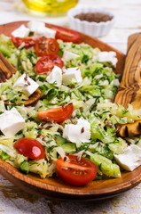 Salad with raw vegetables