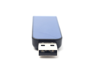 usb stick or flash drive showing data concept on white background