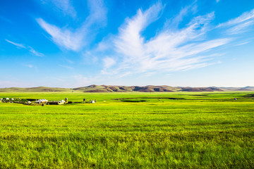 China Inner Mongolia Hulunbeier Prairie Landscape