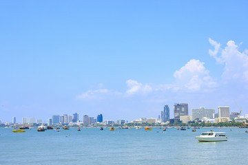 Obraz premium Pattaya Bay Pattaya city in Chonburi Thailand.