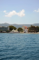 Naklejka premium Tour en goélette au large du port de Kos (Dodécanèse-Grèce) 