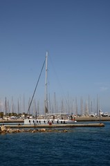 Fototapeta premium Tour en goélette au large du port de Kos (Dodécanèse-Grèce) 